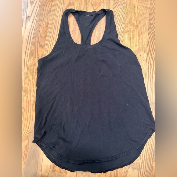 lululemon athletica Black Racerback Tank Top with Pocket - Picture 1 of 4